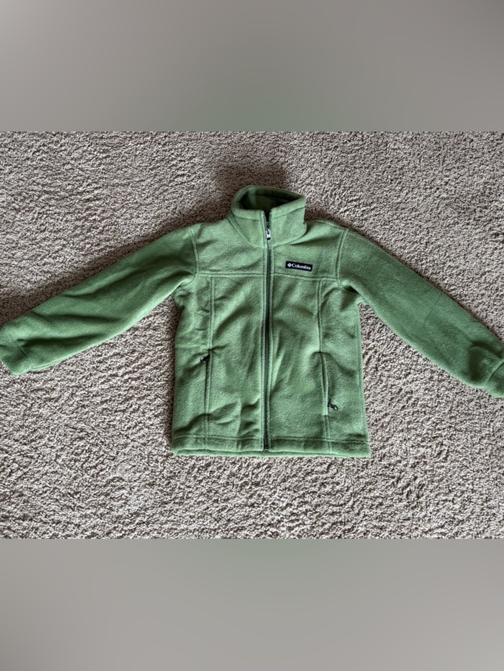 Columbia Boys’ Steens Mountain II Fleece Jacket,Olive Green Zip-Up, NWOT